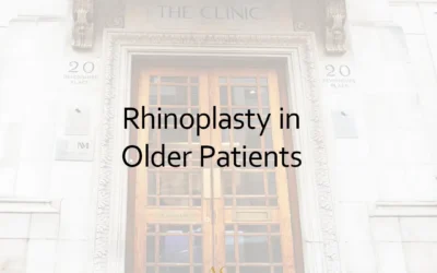 Rhinoplasty in older patients
