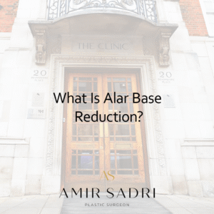 Alar base reduction blog post title graphic