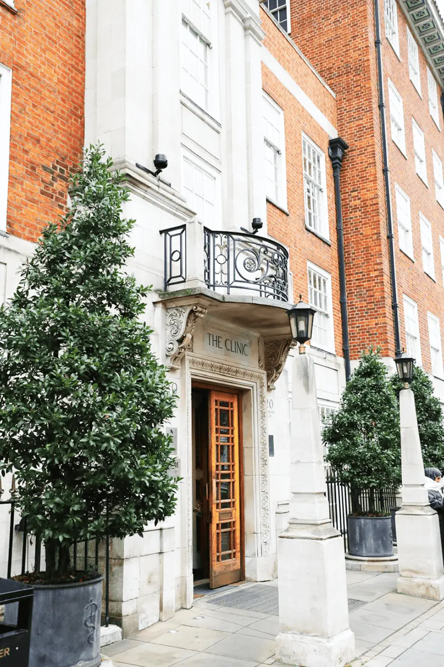 Side view of The London Clinic entrance
