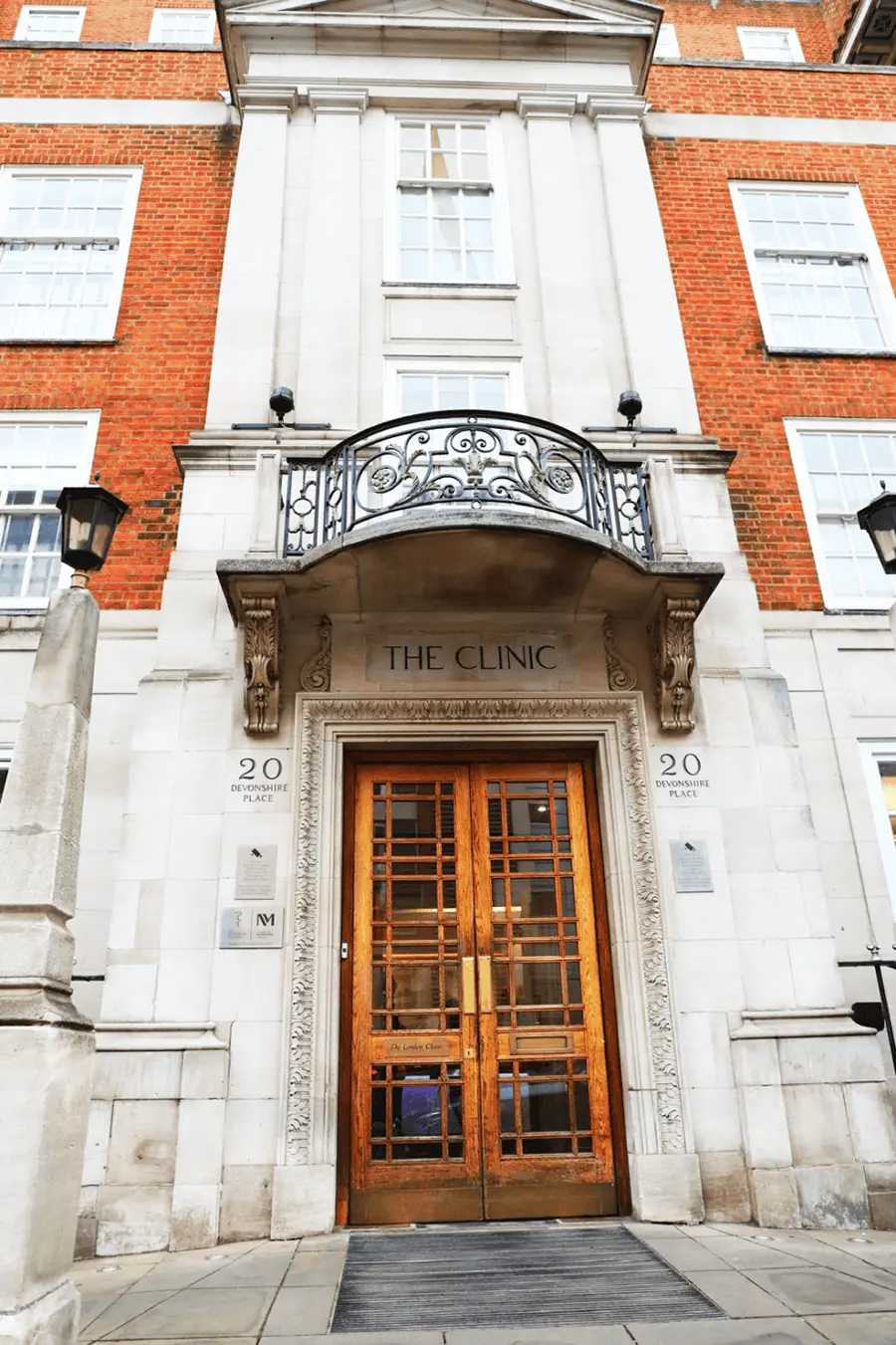 Front view of The London Clinic entrance